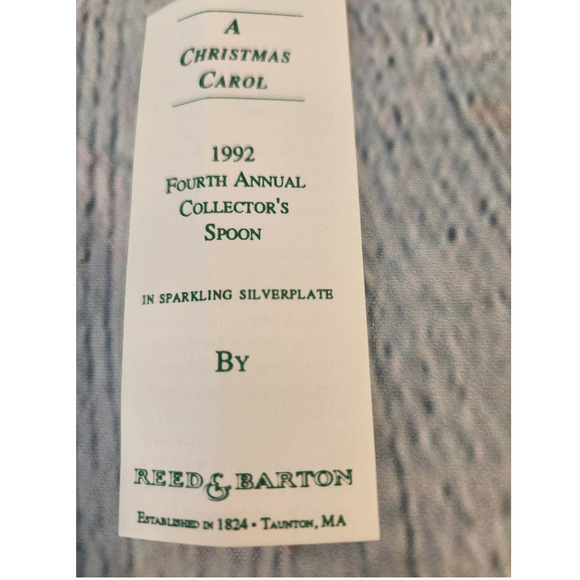Reed and Barton 1992 Christmas Carol Spoon in Box with paperwork - Picture 6 of 6